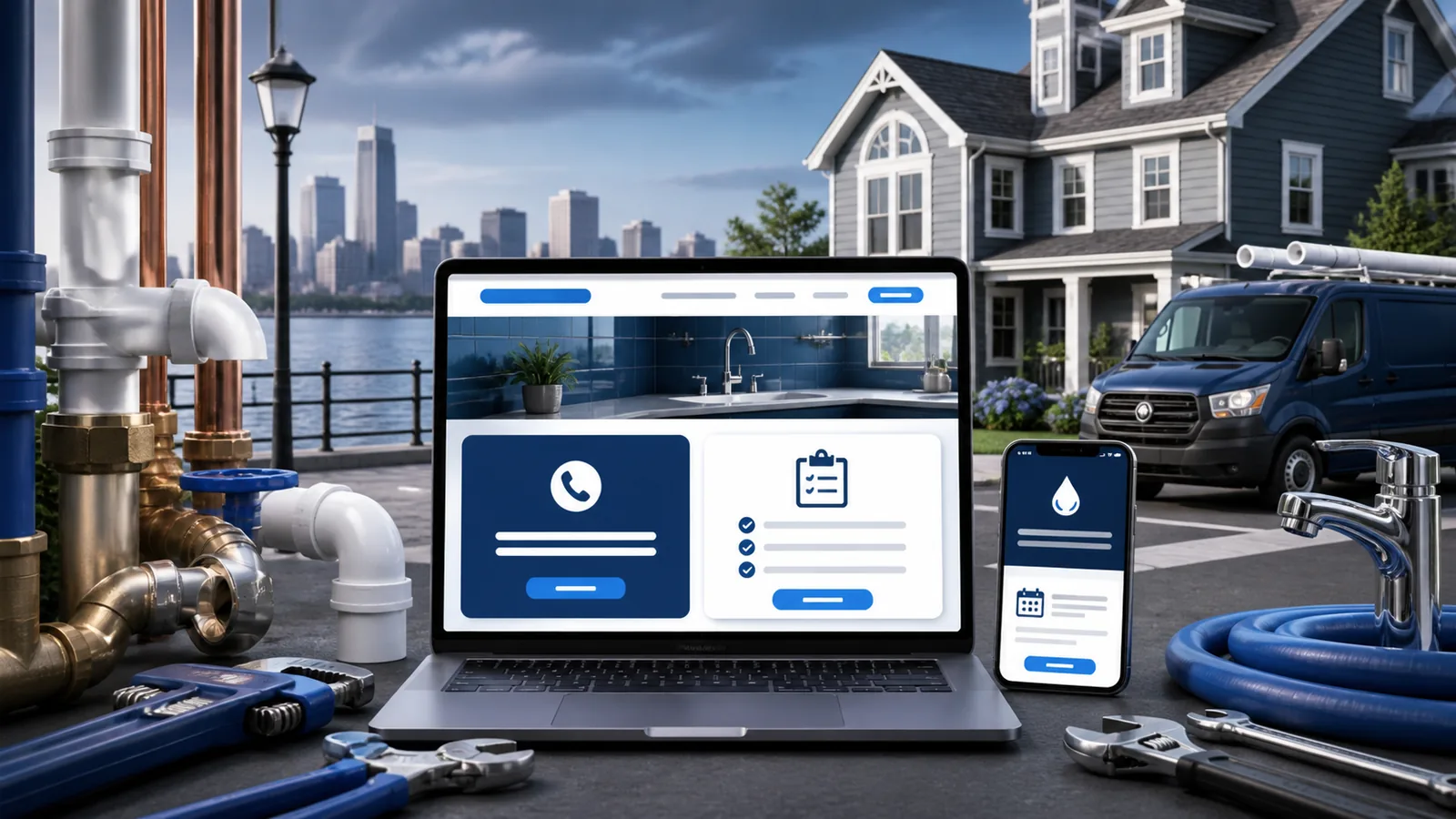 New Jersey Plumbing Company Website: Emergency Calls and Estimate Requests