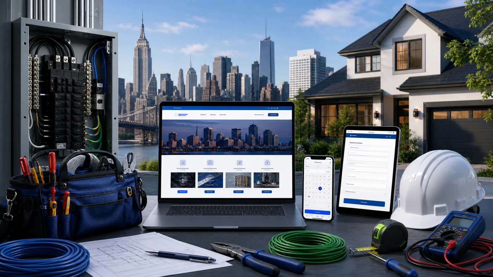 New York Electrical Contractor Website: Service Calls and Commercial Leads